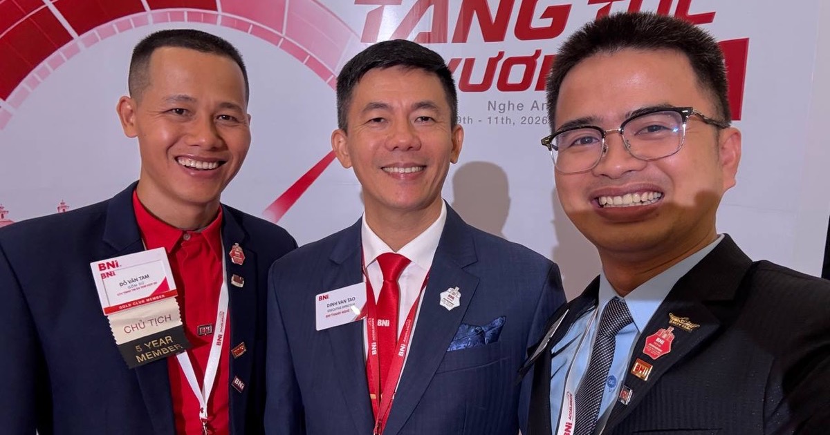 Lê Tấn Đào cùng lãnh đạo BNI tại Hội Ngộ Đỉnh Cao 2026 — Vinh