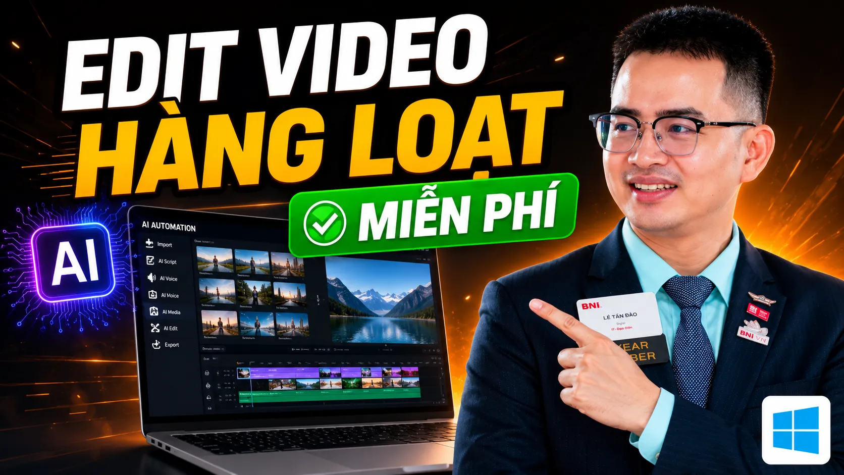 Edit video hàng loạt miễn phí với AI — Lê Tấn Đào