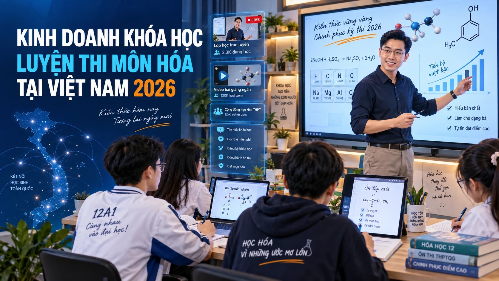 Kinh doanh khoá học luyện thi môn Hoá tại Việt Nam 2026