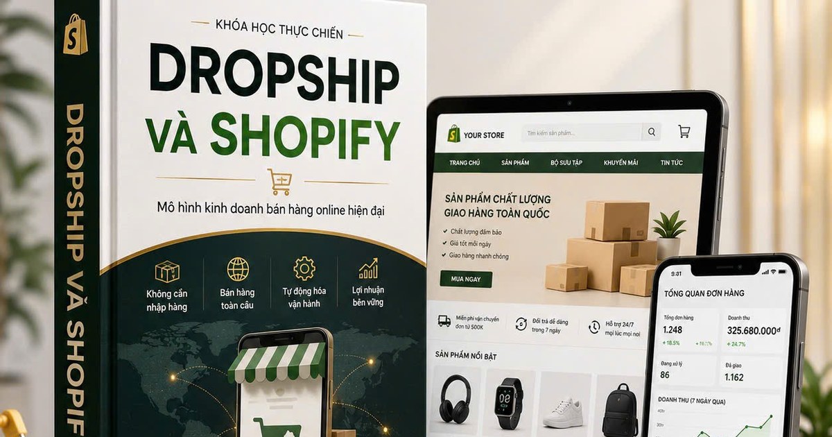 Khoá học thực chiến Dropship và Shopify