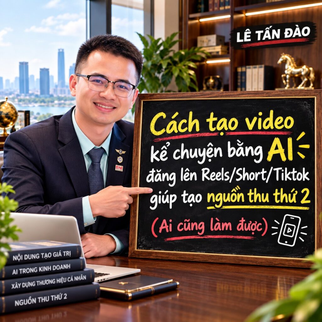 Lê Tấn Đào: cách tạo video kể chuyện bằng AI đăng lên Reels, Shorts, TikTok