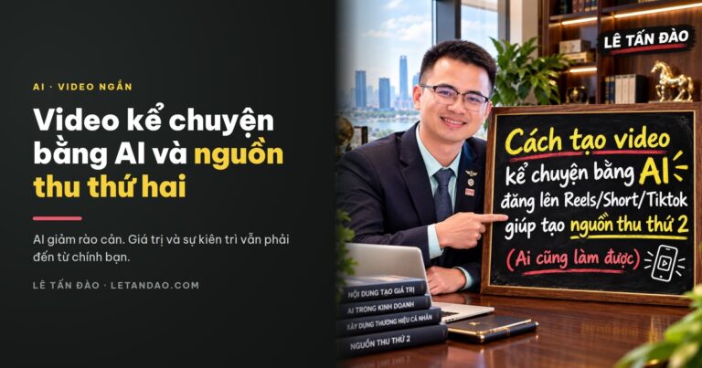 Video kể chuyện bằng AI và nguồn thu thứ hai — Lê Tấn Đào