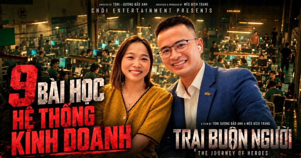 Lê Tấn Đào và vợ đi xem phim Trại Buôn Người: 9 bài học hệ thống kinh doanh